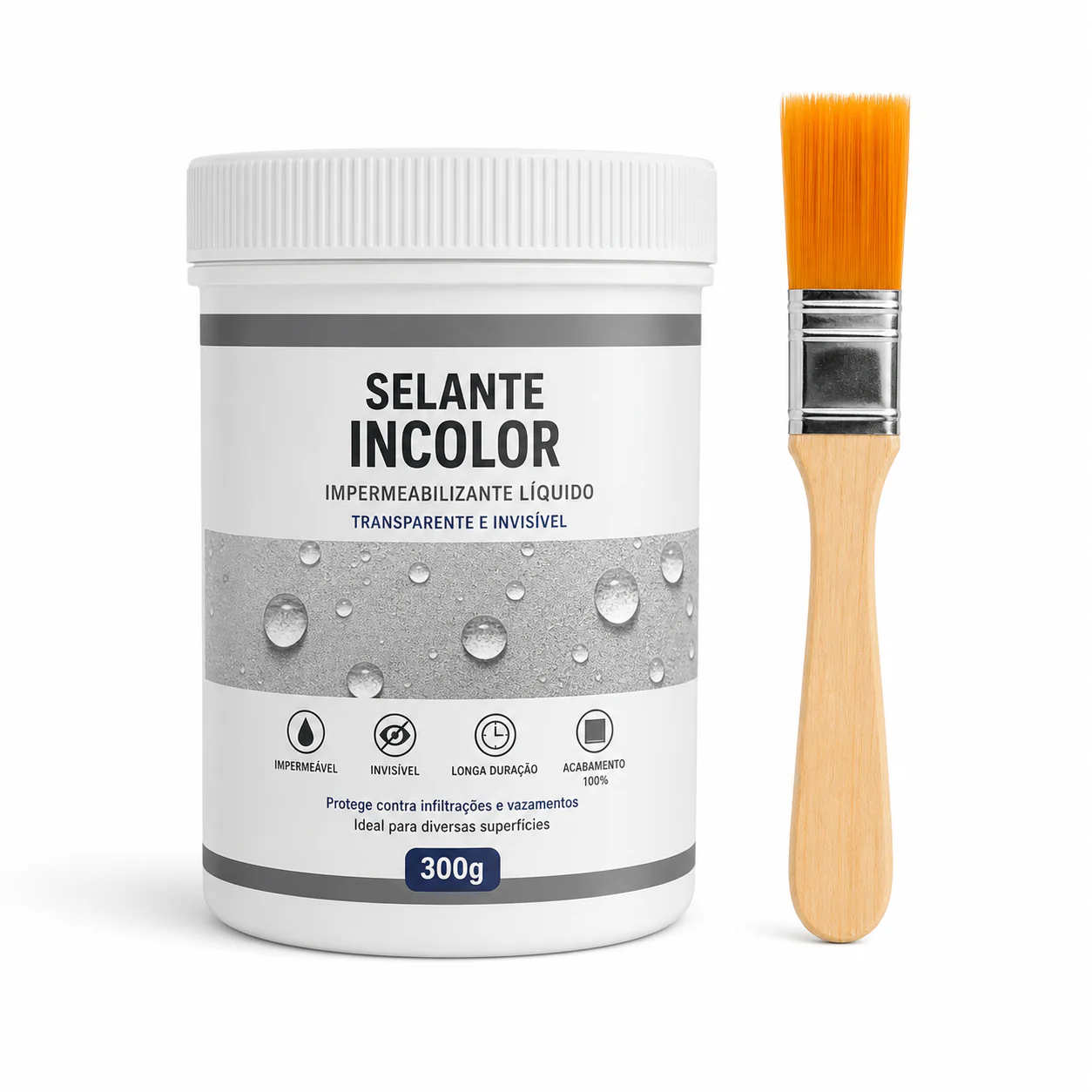 Selante Impermeabilizante Incolor Anti Vazamento com Pincel