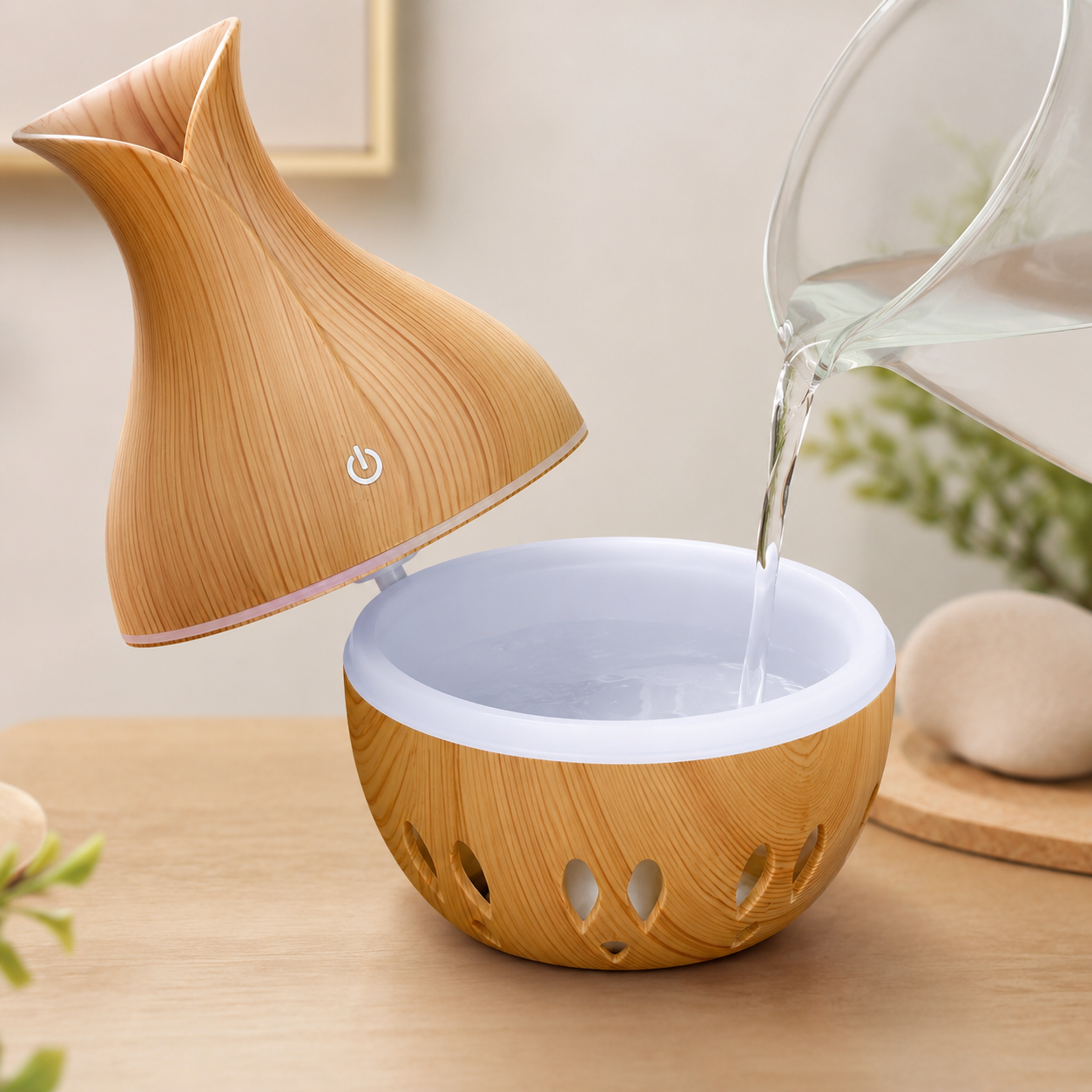 Umidificador de Ar e Difusor de Aromas com LED Decorativo USB
