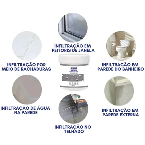 Selante impermeabilizante incolor com pincel aplicador