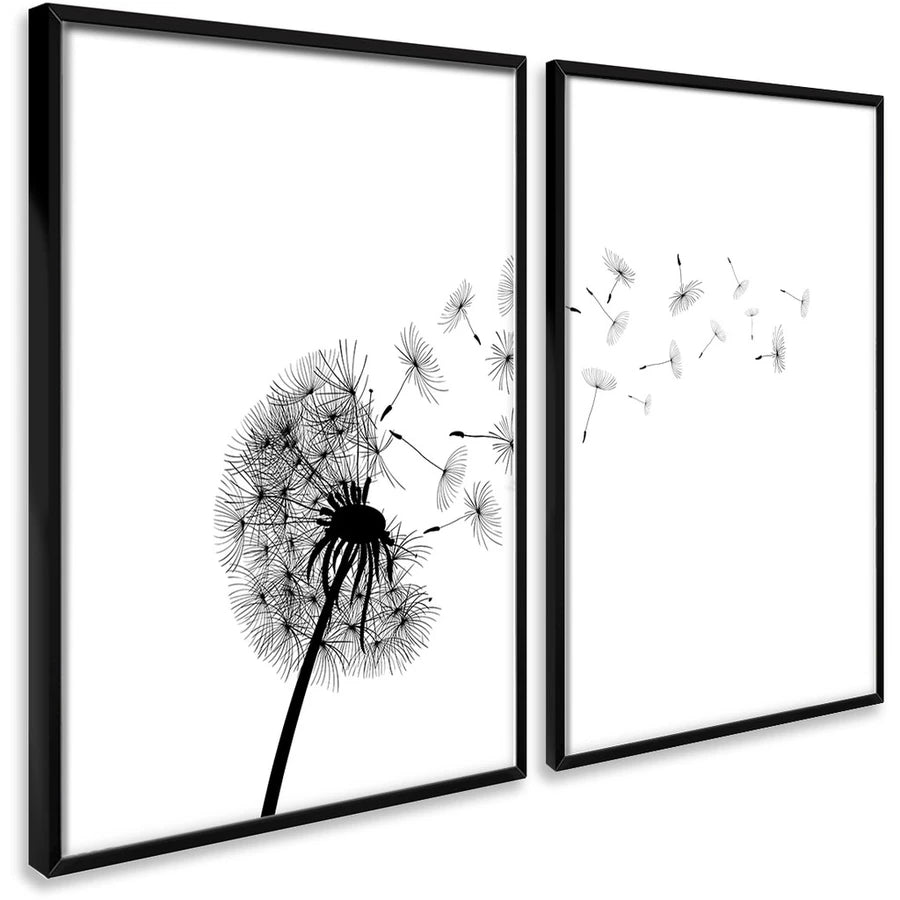 2 Quadros Minimalistas com Moldura