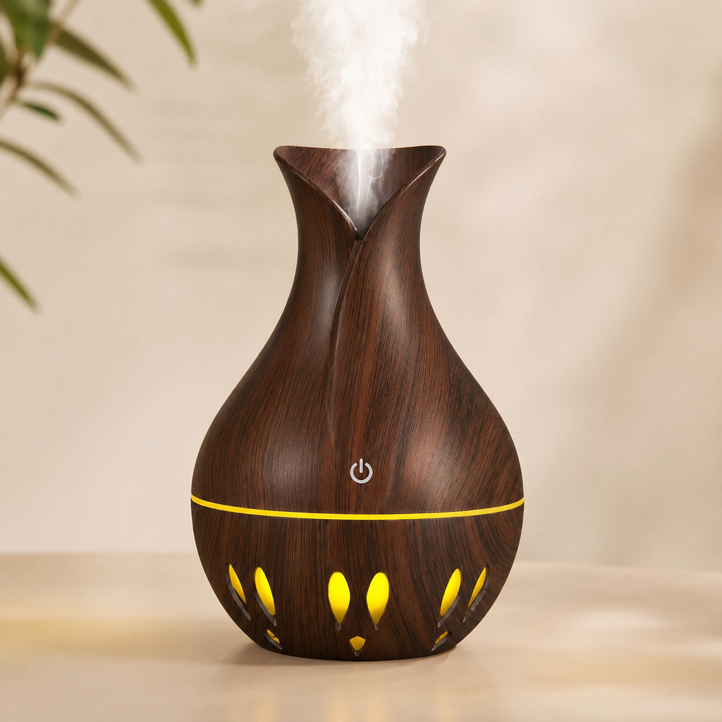 Umidificador de Ar e Difusor de Aromas com LED Decorativo USB