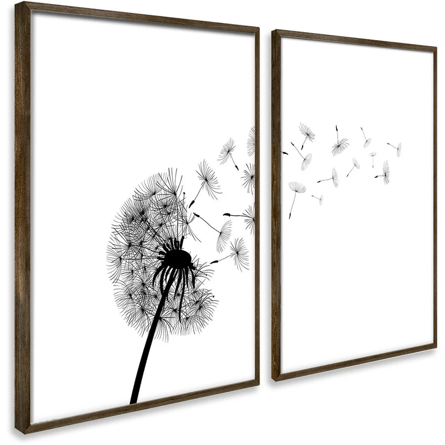 2 Quadros Minimalistas com Moldura