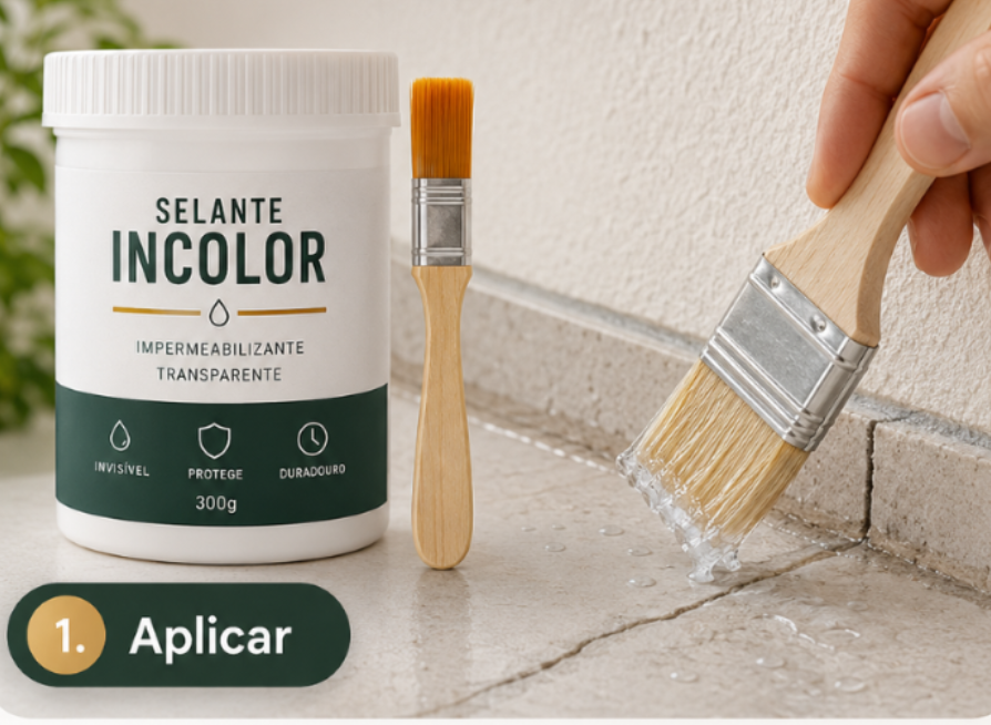Aplicar o selante com pincel