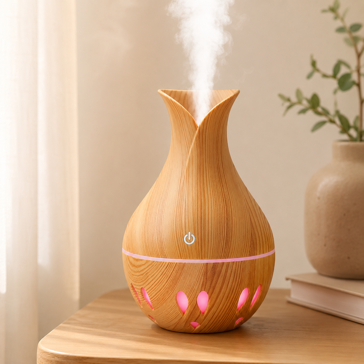 Umidificador de Ar e Difusor de Aromas com LED Decorativo USB