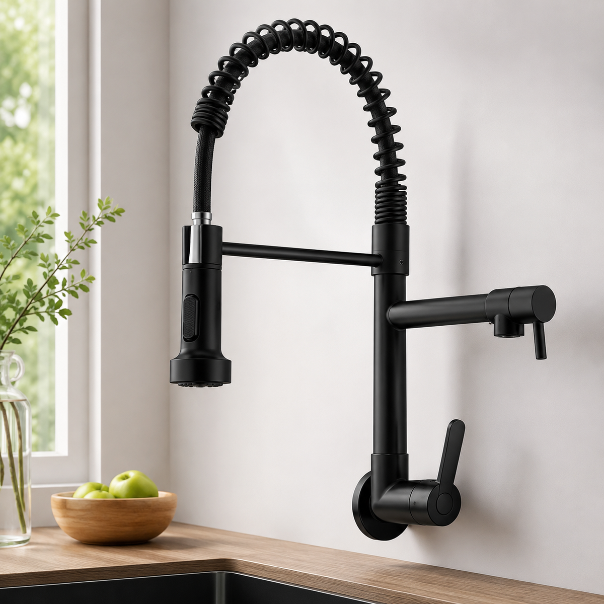 Torneira Gourmet Flexível para Cozinha com Spray Pull Down