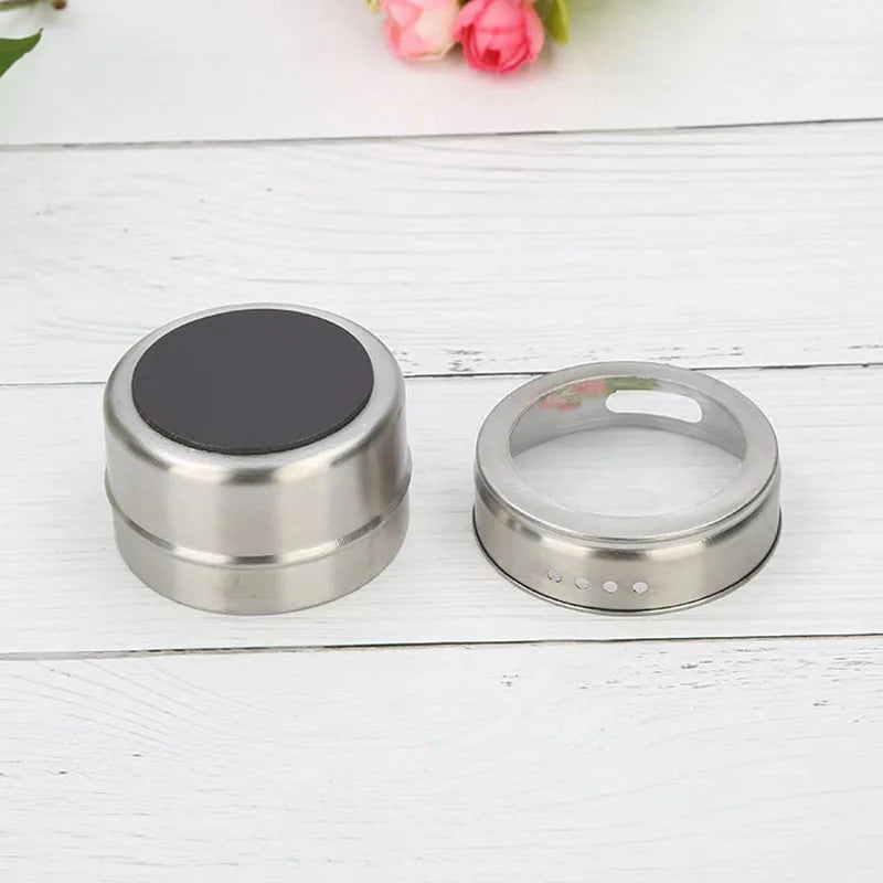 Porta Temperos Magnético com 6 Potes Inox para Cozinha - imagem 4
