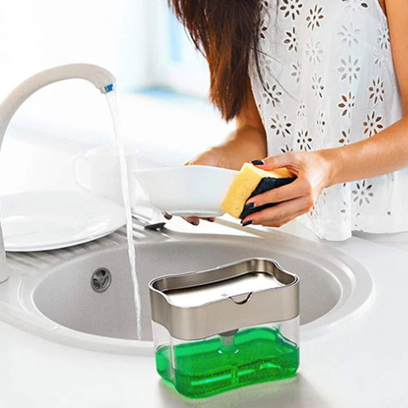 Organizador de Pia 2 em 1 com Dispenser de Detergente e Porta Esponja - imagem 2
