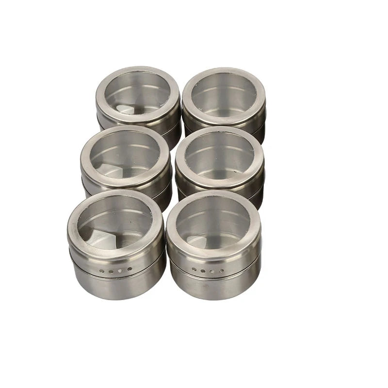 Porta Temperos Magnético com 6 Potes Inox para Cozinha - imagem 3