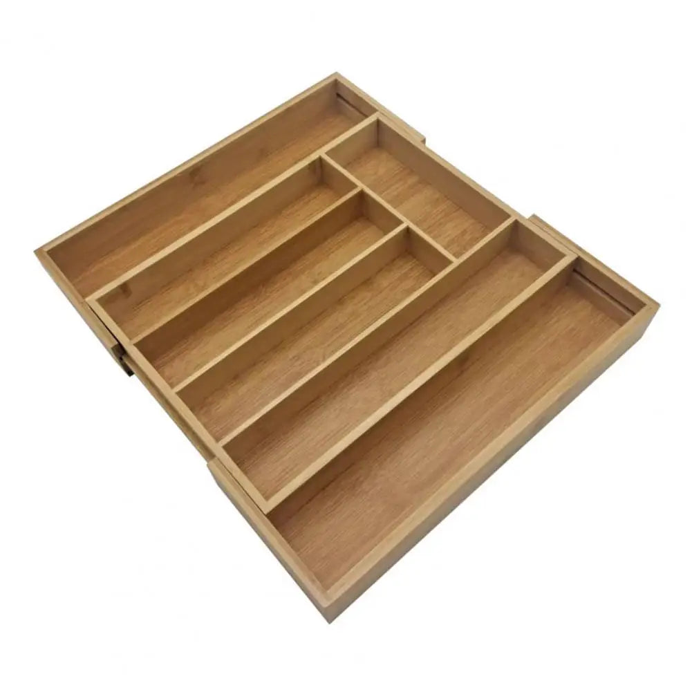 Porta-Talheres de Bambu Extensível Premium