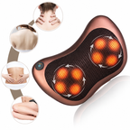 Almofada Massageadora Shiatsu 8 Bolas com Aquecimento para Pescoço, Costas e Lombar