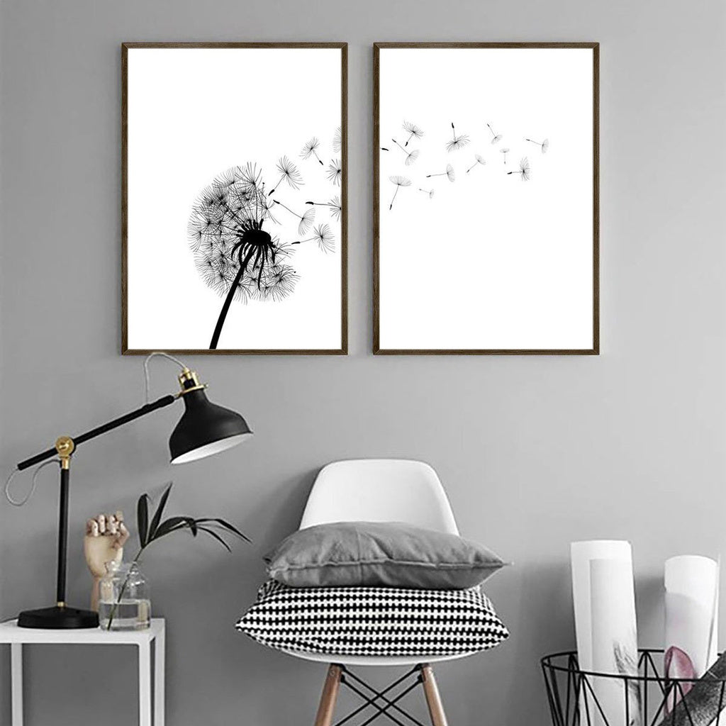 2 Quadros Minimalistas com Moldura