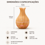 Umidificador de Ar e Difusor de Aromas com LED Decorativo USB
