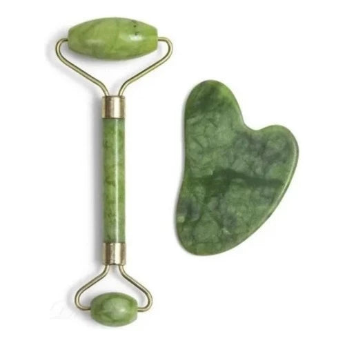 Rolo Facial Jade com Gua Sha para Autocuidado
