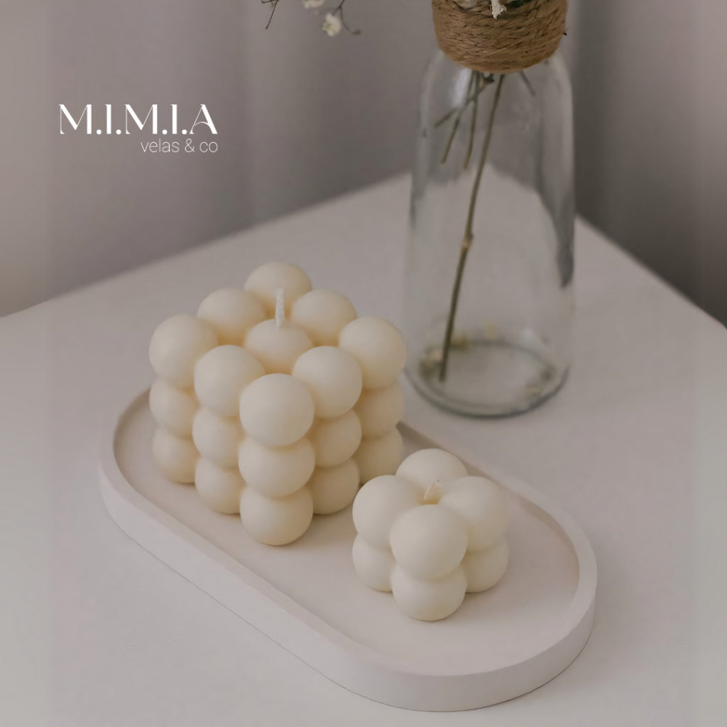 Bandeja Decorativa Bubble Oval Minimalista - imagem de uso