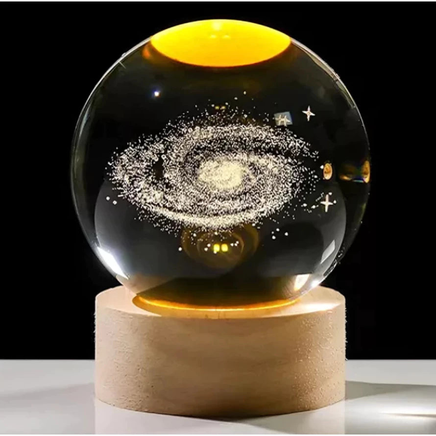 Luminária Crystal Moon LED USB Decorativa