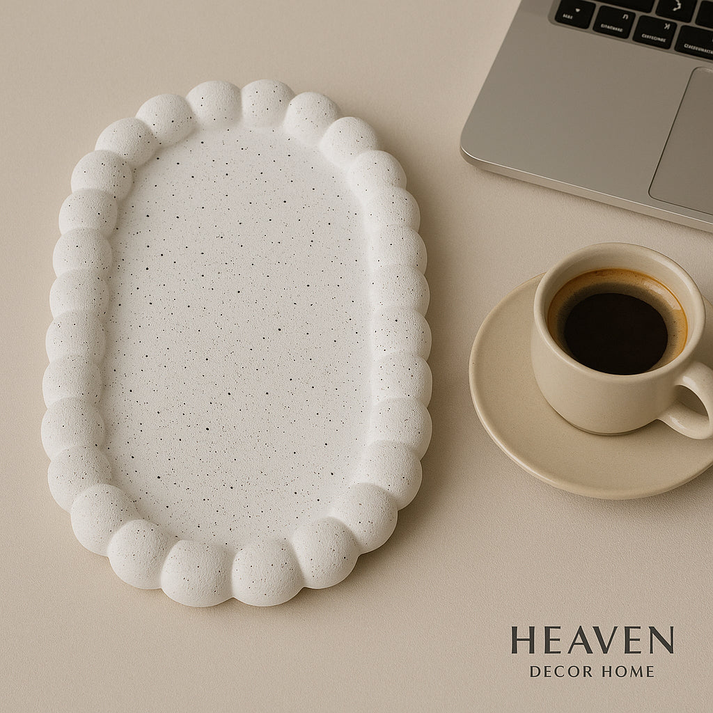 Bandeja Decorativa Bubble Oval Minimalista - imagem principal