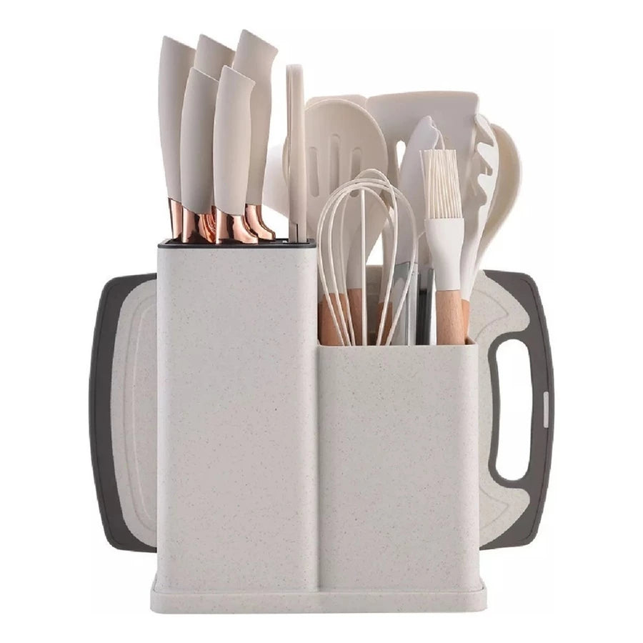 Kit de Utensílios de Cozinha Premium com Suporte