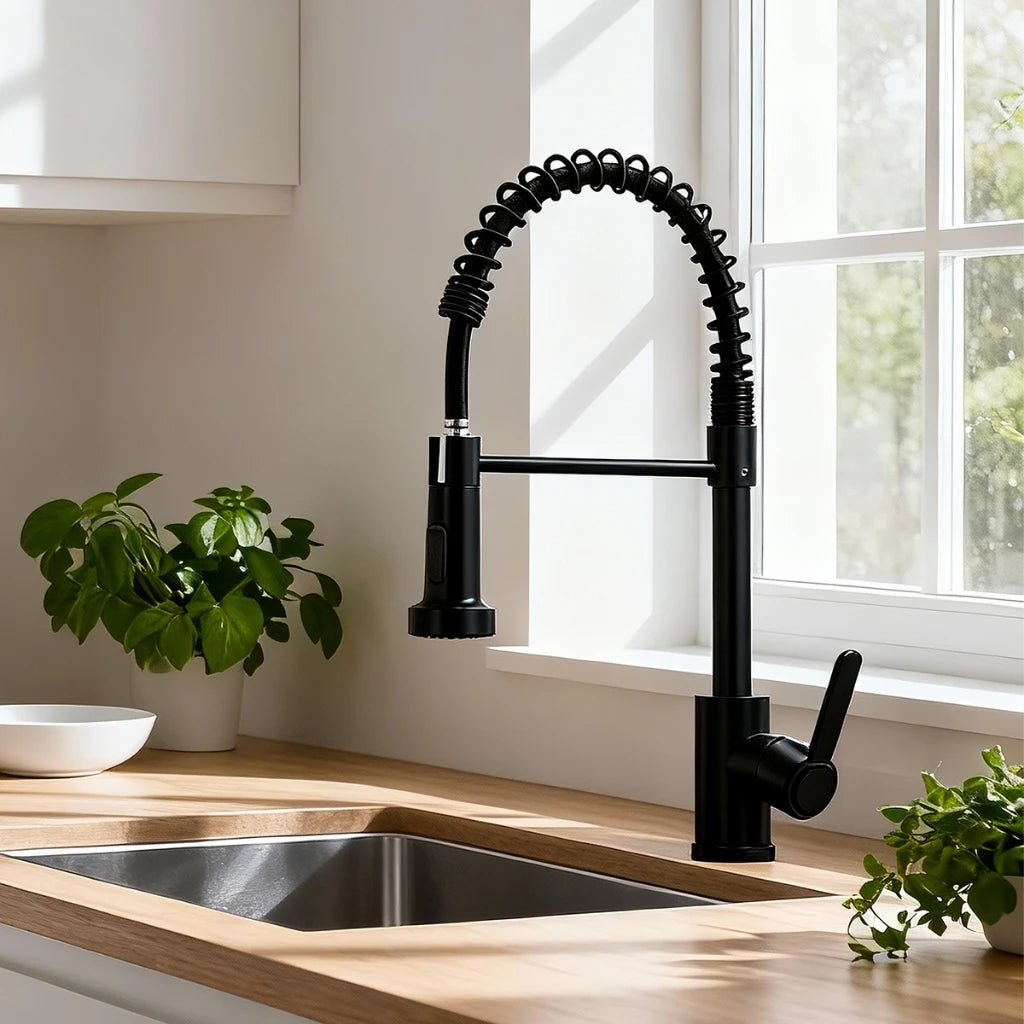 Torneira Gourmet Flexível para Cozinha com Spray Pull Down