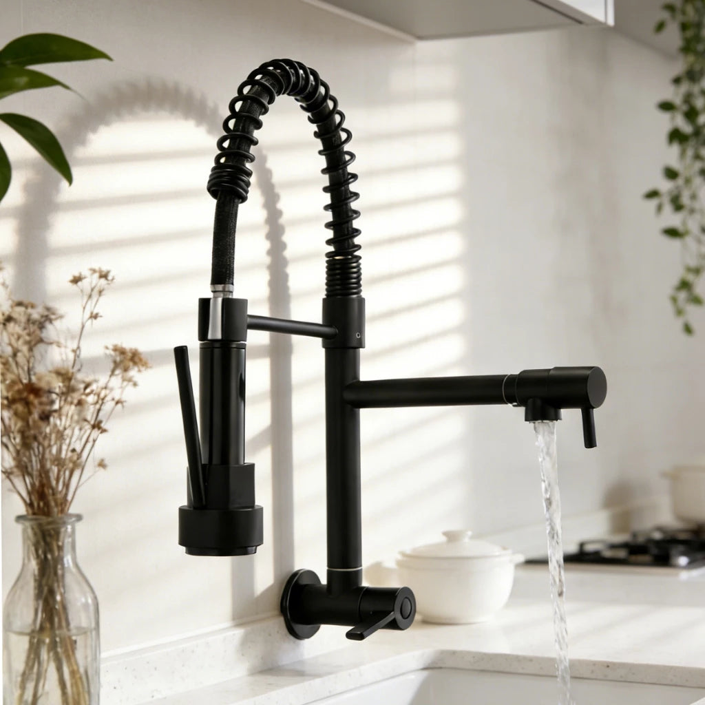 Torneira Gourmet Flexível para Cozinha com Spray Pull Down