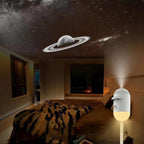 Mini projetor galaxia em uso