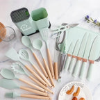 Kit de Utensílios de Cozinha Premium com Suporte