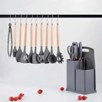 Kit de Utensílios de Cozinha Premium com Suporte